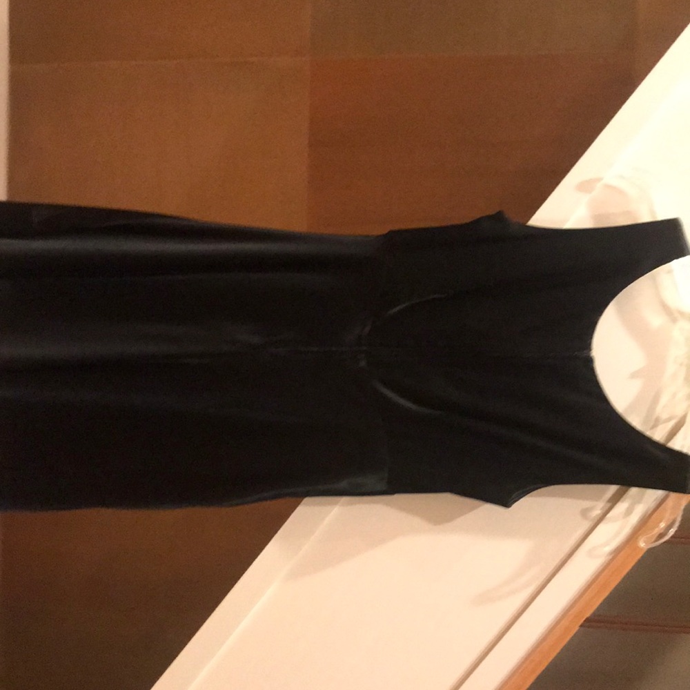 Vintage Satin Black Rabbit Rabbit Rabbit Dress - Picture 4 of 6